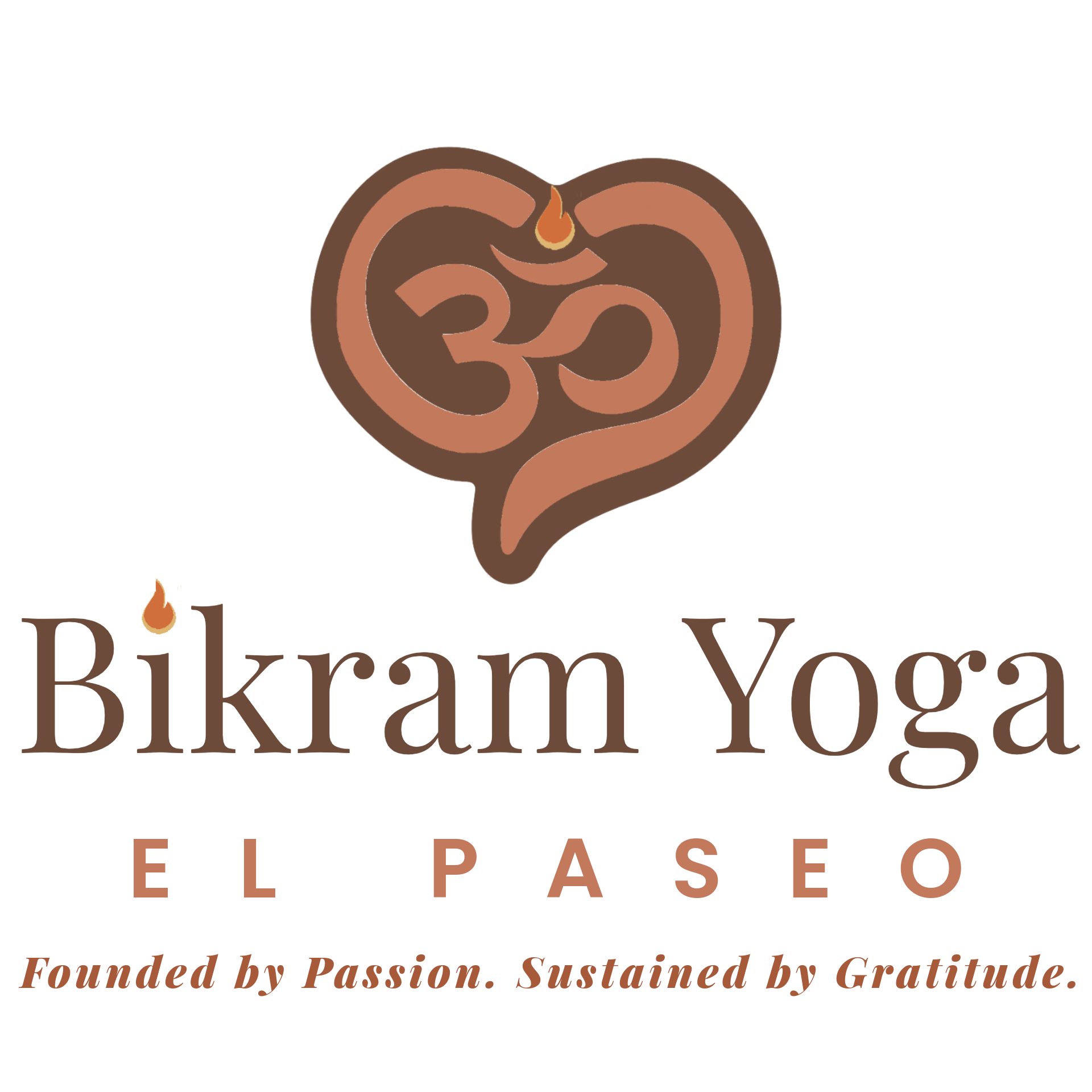 Bikram Yoga El Paseo Stacked Logo Modern